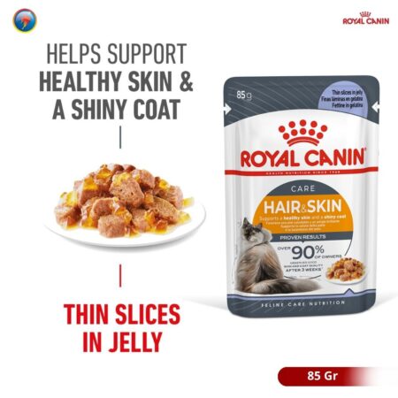Royal Canin Hair & Skin in Jelly 85g Wet Makanan Kucing Dewasa - Feline Care Nutrition