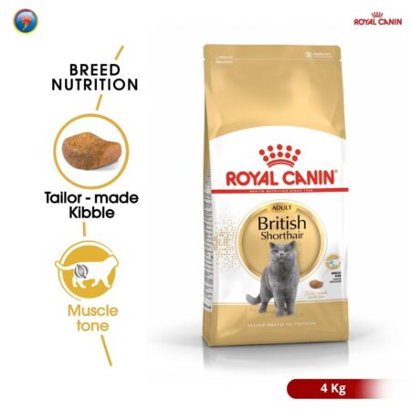 Royal Canin British Shorthair Adult 4kg Dry Makanan Kucing Dewasa – Feline Breed Nutrition