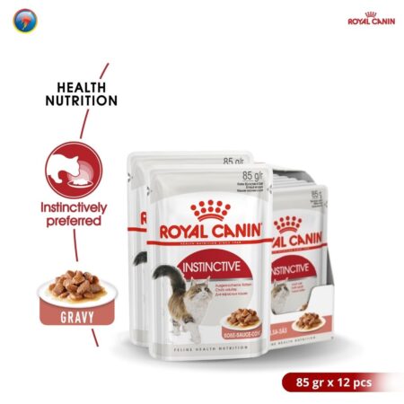 Royal Canin Instictive Gravy Wet 85gram x12pcs (BOX) Makanan Kucing Dewasa - Feline Health Nutrition