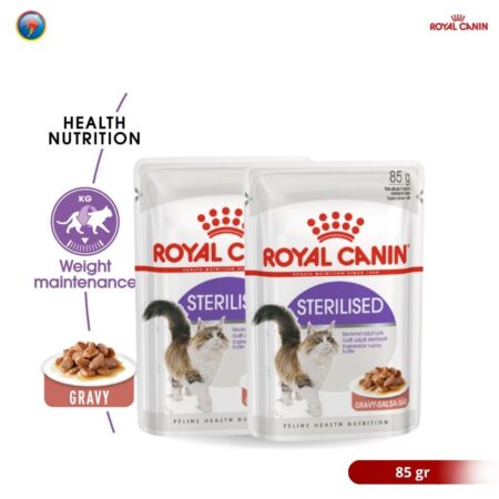 Royal Canin Sterilised Gravy 85gram Wet Makanan Kucing Dewasa - Feline Health Nutrition