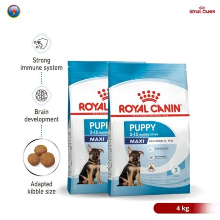 Royal Canin Maxi Puppy 4kg Dry Makanan Anak Anjing - Size Health Nutrition