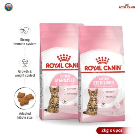 Royal Canin Kitten Sterilised 2kg x 6pcs [ BOX ] Dry Makanan Anak Kucing - Feline Health Nutrition