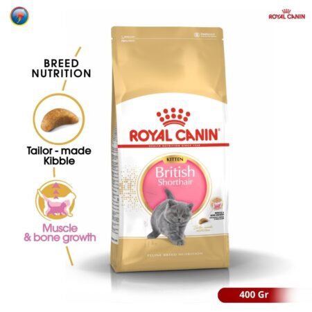 Royal Canin British Shorthair Kitten 400Gram Dry Makanan Anak Kucing - Feline Breed Nutrition