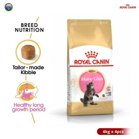 Royal Canin Maine Coon Kitten 4kg x 4pcs Dry Makanan Anak Kucing - Feline Breed Nutrition