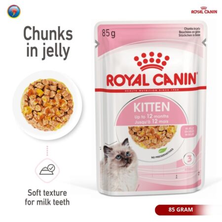 Royal Canin Kitten Jelly 85gram Wet Makanan Anak Kucing - Feline Health Nutrition