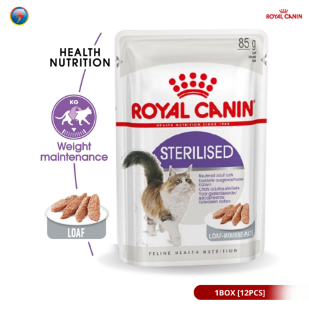 BOX Royal Canin Sterilised Loaf [85 gram x 12pcs] Wet Makanan Kucing Dewasa - Feline Health Nutrition