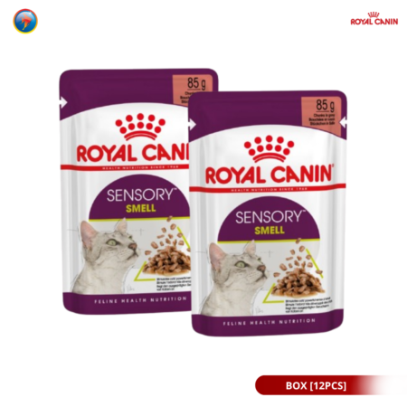 BOX Royal Canin Sensory Smell Gravy [85gram x 12pcs] Wet Makanan Kucing Dewasa - Feline Health Nutrition
