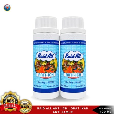 Raid All Anti Ich 100ml | Obat Ikan Anti Jamur RAID ALL ANTI ICH 100ML